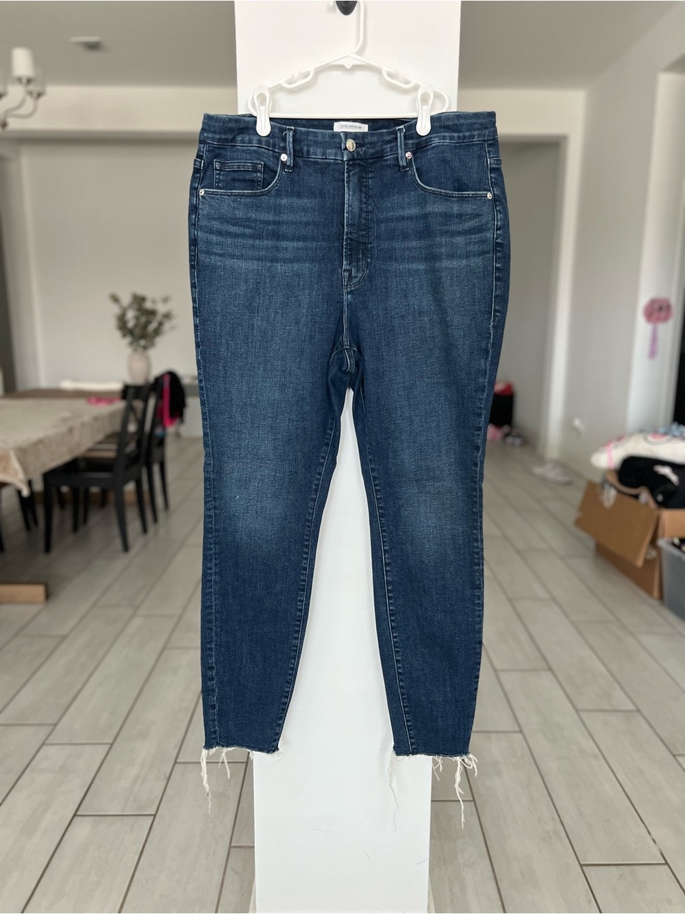 Good American Dark Blue Ankle Skinny Jeans